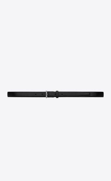 roller buckle belt in black leather